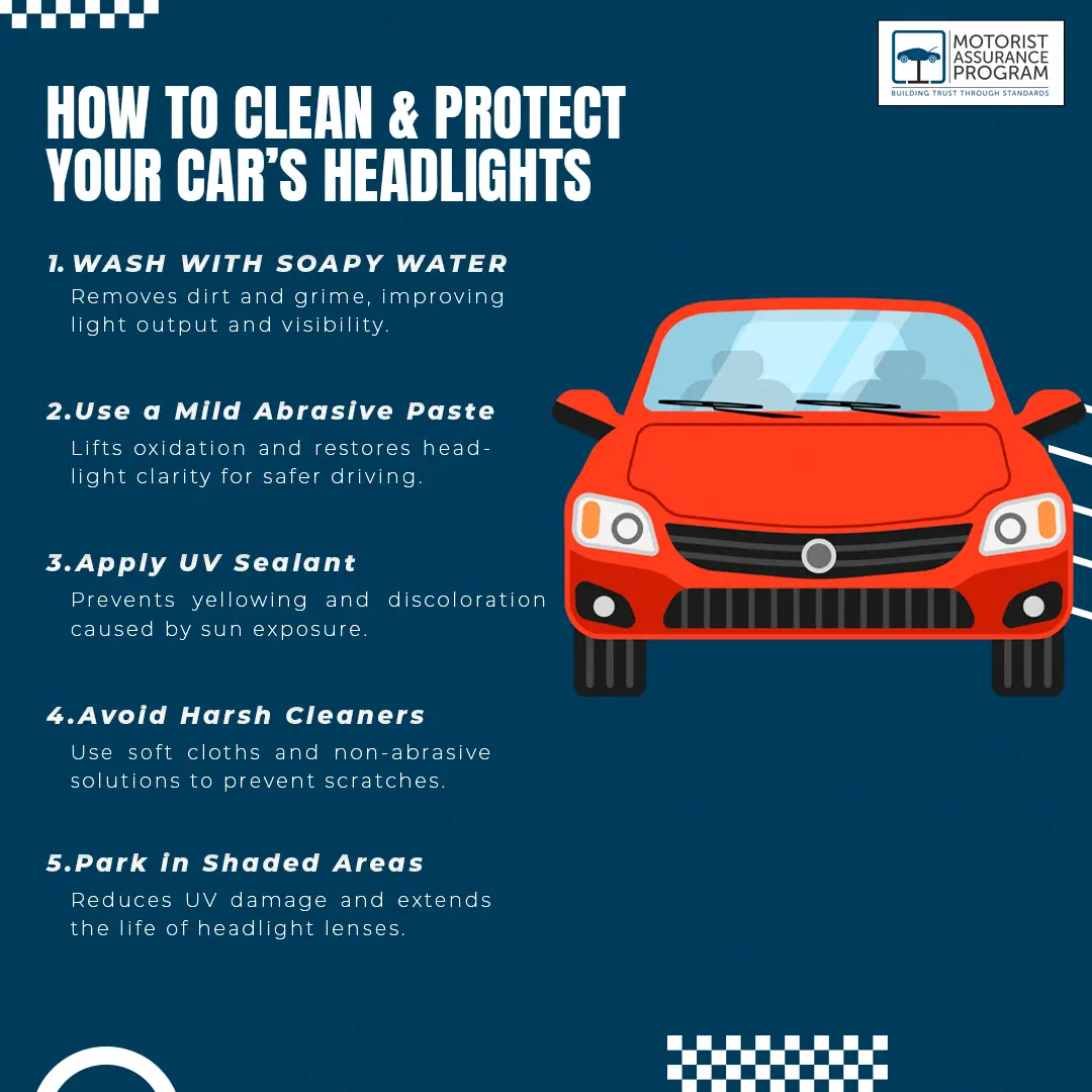 How to Clean and Protect Your Car's Headlights 1